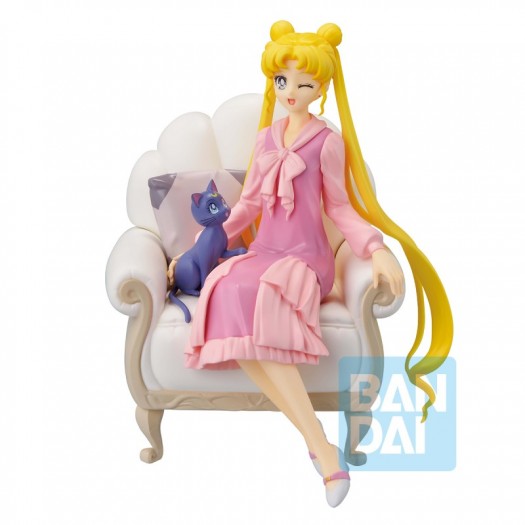 Sailor Moon Cosmos The Movie - Ichibansho Tsukino Usagi & Luna -Antique Style- 13cm