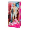 Barbie The Movie - Doll  Ken Wearing Pastel Striped Beach Matching Set