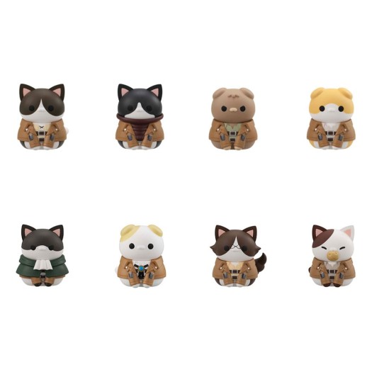 Attack on Titan - MEGA CAT PROJECT Gathering Scout Regiment danyan! BOX 8 pezzi Random 3cm (EU)
