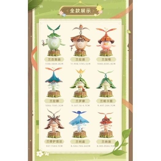 Genshin Impact - Blind Box Mini Figures Aranara Series BOX 9 pezzi 8-10cm (EU)